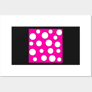 Pink and White Polka Dots Posters and Art